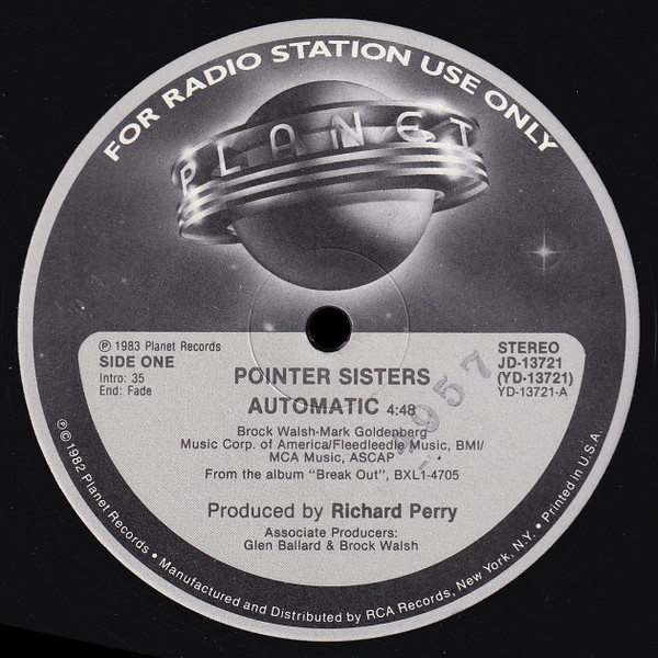Pointer Sisters - Automatic (12", Promo)