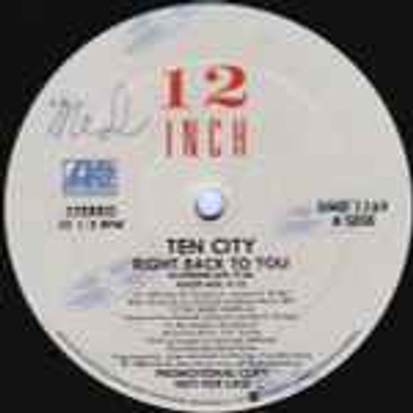 Ten City - Right Back To You (12", Promo)