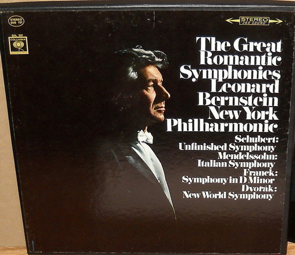 Leonard Bernstein, New York Philharmonic* - Schubert* / Mendelssohn* / Franck* / Dvořák* - The Great Romantic Symphonies (3xLP, Album, Comp + Box)