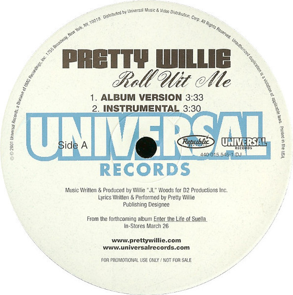 Pretty Willie - Roll Wit Me (12", Promo)