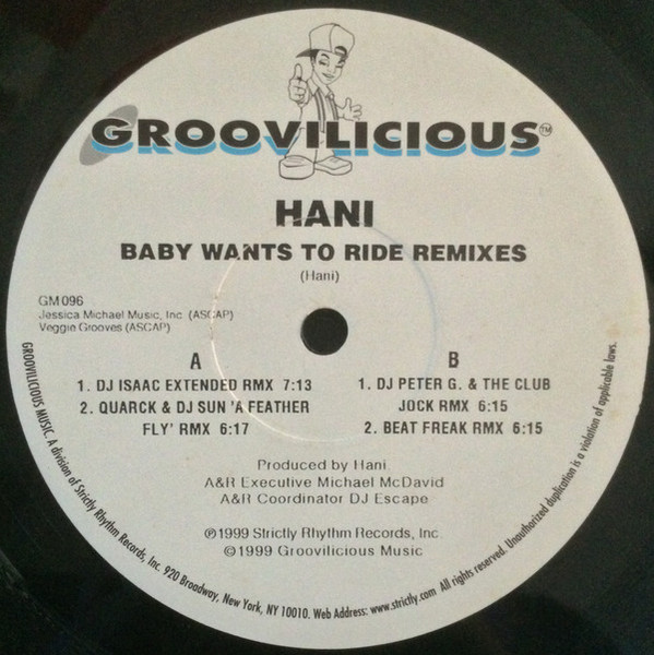 Hani - Baby Wants To Ride Remixes (12")
