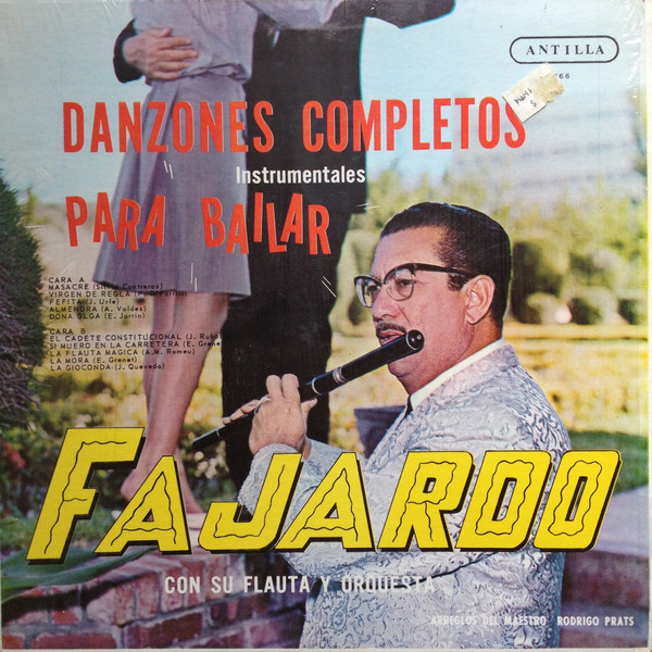 Fajardo Con Su Flauta Y Orquesta* - Danzones Completos Instrumentales Para Bailar (LP, Album, Mono, RE)