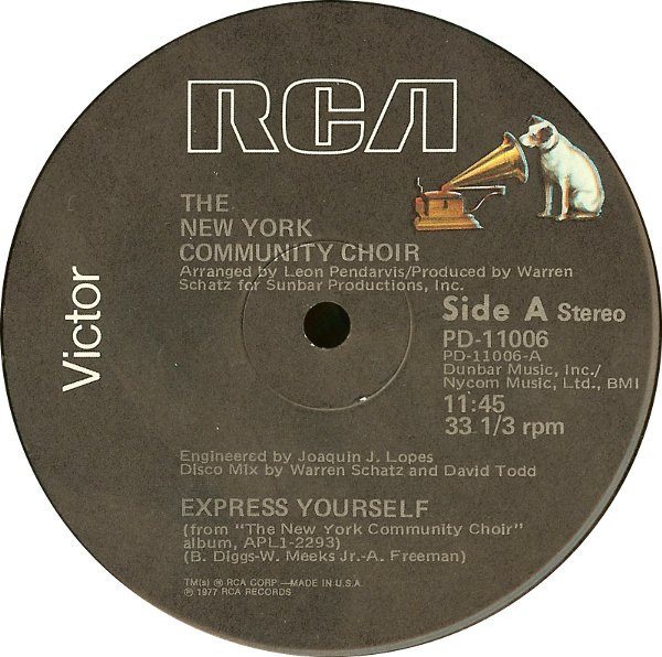 The New York Community Choir - Express Yourself / Have A Good Time (12")