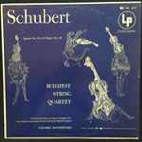 Schubert*, Budapest String Quartet - Quartet No. 15 In G Major, Op. 161 (LP, Mono)