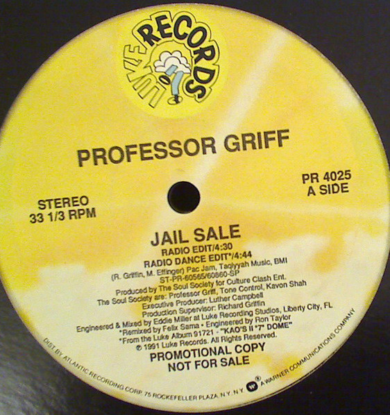 Professor Griff - Jail Sale (12", Promo)