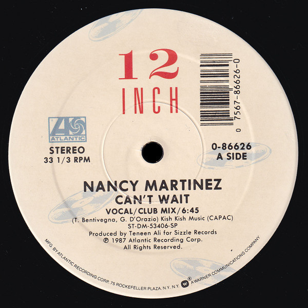 Nancy Martinez - Can't Wait (12", Single)