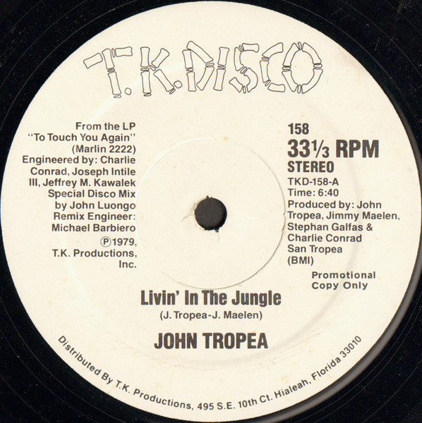 John Tropea - Livin' In The Jungle (12", Promo)