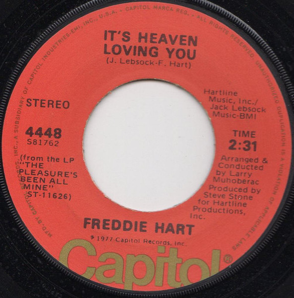 Freddie Hart - It's Heaven Loving You (7", Single)