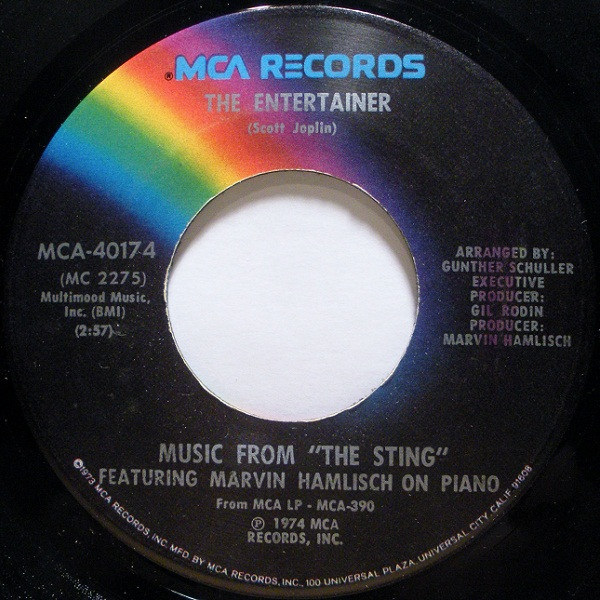 Marvin Hamlisch - Music From "The Sting" (7", Single, Pin)