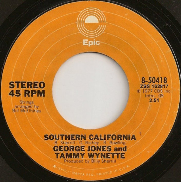 George Jones & Tammy Wynette - Southern California (7", Single, Ter)