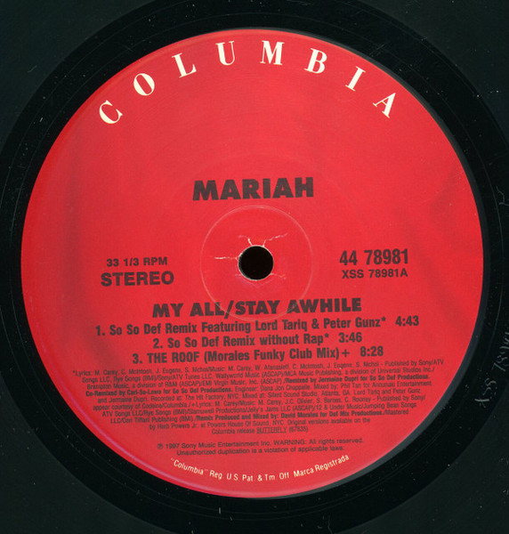 Mariah* - My All / Stay Awhile (12")