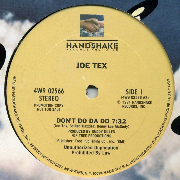 Joe Tex - Don't Do Da Do (12", Promo)