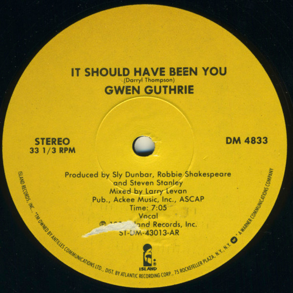 Gwen Guthrie - It Should Have Been You / Getting Hot - Island Records - DM 4833 - 12", AR 2143734413