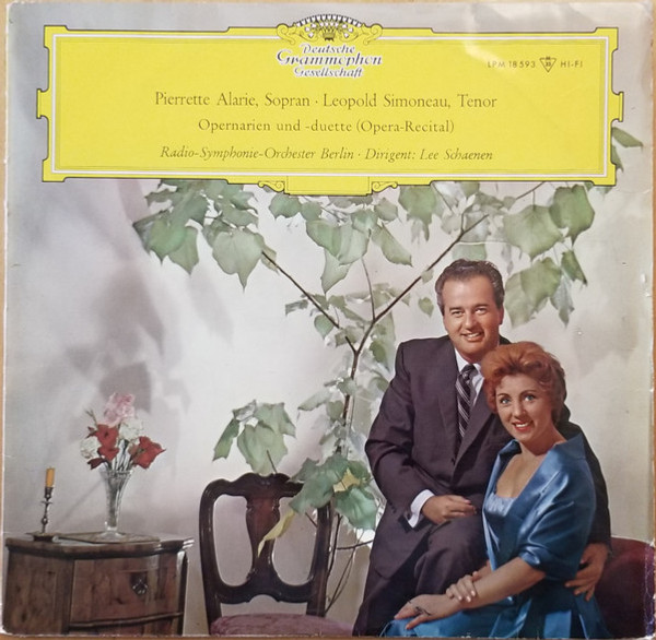 Pierrette Alarie, Leopold Simoneau, Radio-Symphonie-Orchester Berlin, Lee Schaenen - Opera Recital - Deutsche Grammophon - LPM 18 593 - LP, Comp, Mono 2196553487