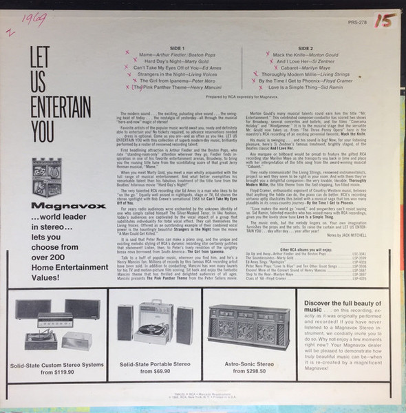Various - Magnavox Let Us Entertain You - RCA Victor - PRS 278 - LP, Comp 2194331306