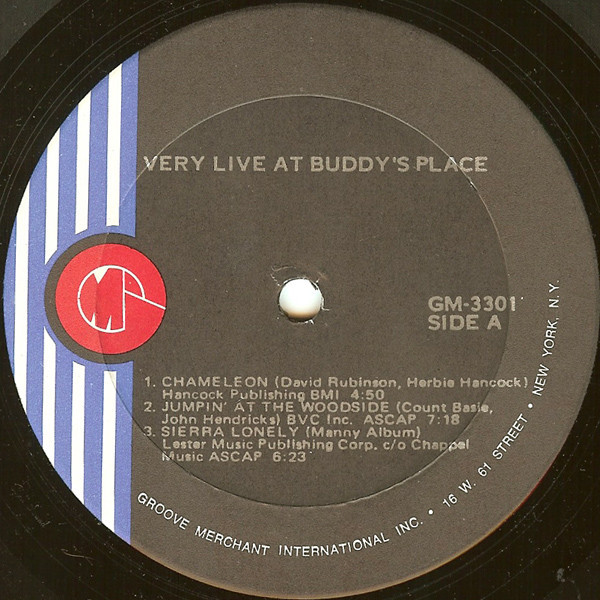 Buddy Rich - Very Live At Buddy's Place - Groove Merchant - GM 3301 - LP, Album, Gat 2193544205