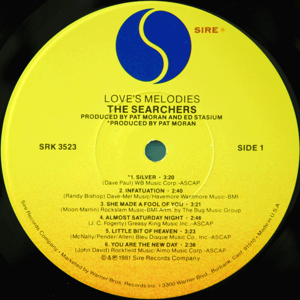 The Searchers - Love's Melodies - Sire - SRK 3523 - LP, Album, Los 2210296945
