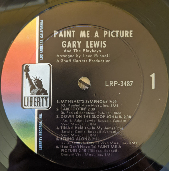 Gary Lewis & The Playboys - (You Don't Have To) Paint Me A Picture - Liberty - LRP-3487 - LP, Album, Mono 2200898483