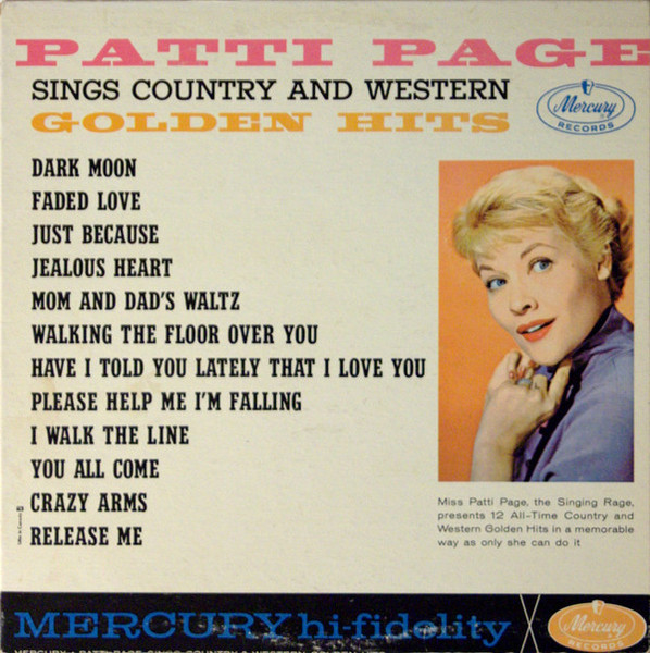 Patti Page - Patti Page Sings Country And Western Golden Hits - Mercury, Mercury, Mercury - MG20615, MG- 20615, MGC 20615 - LP, Album, Mono 2201046569