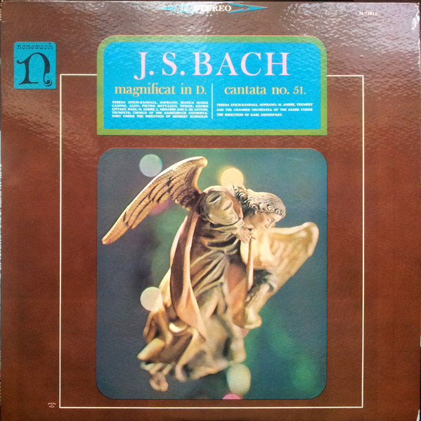 Johann Sebastian Bach, Various - Magnificat In D. / Cantata No. 51. - Nonesuch - H-71011 - LP 2201933986