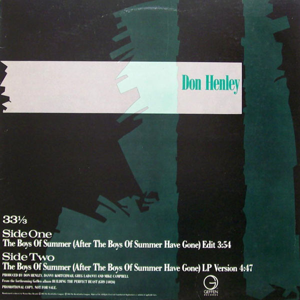 Don Henley - The Boys Of Summer - Geffen Records - PRO-A-2212 - 12", Promo 2215267729