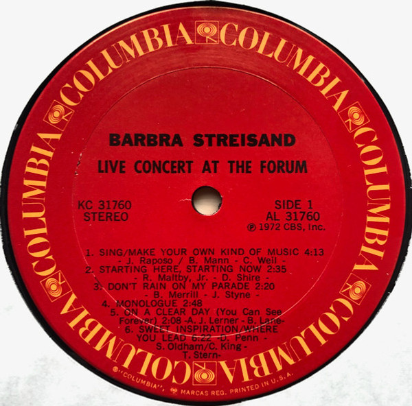 Barbra Streisand - Live Concert At The Forum - Columbia - KC 31760 - LP, Album, Gat 2196776465