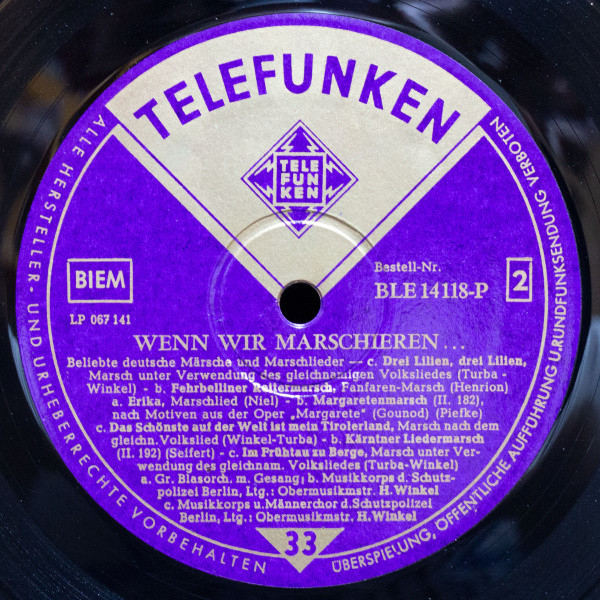 Various - Wenn Wir Marschieren - Telefunken - BLE 14118 P - LP 2188688891