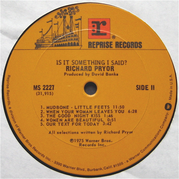 Richard Pryor - ...Is It Something I Said? - Reprise Records - MS 2227 - LP, Album, Ter 2161410968