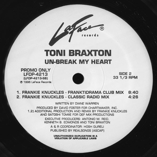 Toni Braxton - Un-Break My Heart - LaFace Records - LFDP-4213 - 12", Promo 2157773822