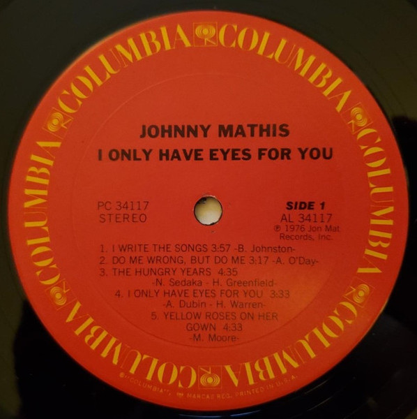Johnny Mathis - I Only Have Eyes For You - Columbia - PC 34117 - LP, Album 2158125488