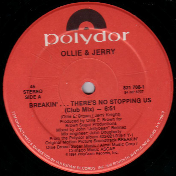 Ollie & Jerry* - Breakin'... There's No Stopping Us (12", 53 )