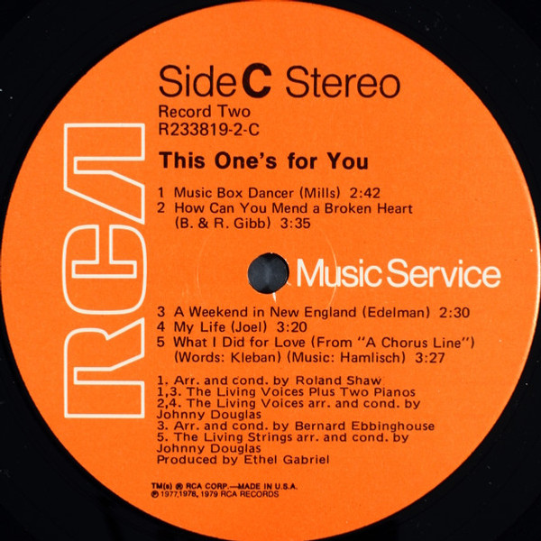 Living Strings And Living Voices - This One's For You - RCA Music Service - R233819 - 2xLP, Comp, Club 2230551304