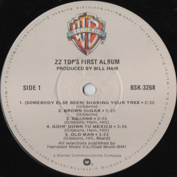 ZZ Top - First Album - Warner Bros. Records, Warner Bros. Records - BSK 3268, BSK-3268 - LP, Album, RE, Cap 2220664048