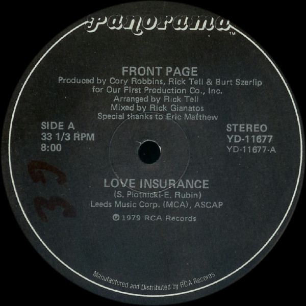 Front Page (2) - Love Insurance (12")