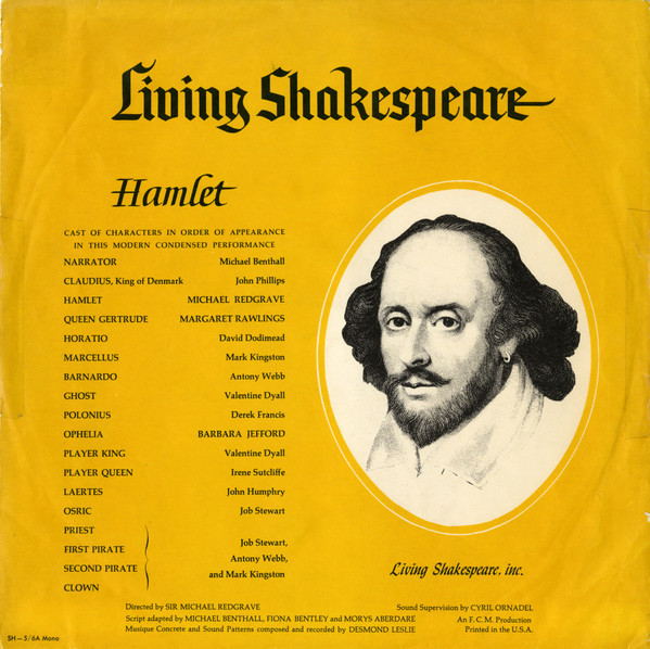 Various - Living Shakespeare: Hamlet - Living Shakespeare, Inc. - SH-5A / SH-6A - LP, Mono 2228716381