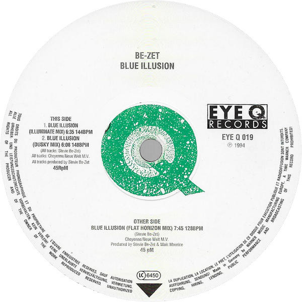 B-Zet - Blue Illusion - Eye Q Records - EYE Q 019 - 12" 2237167867