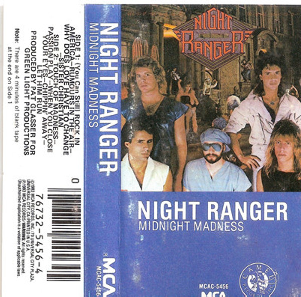 Night Ranger - Midnight Madness - MCA Records, Camel Records Inc. - MCAC-5456 - Cass, Album 2243063449