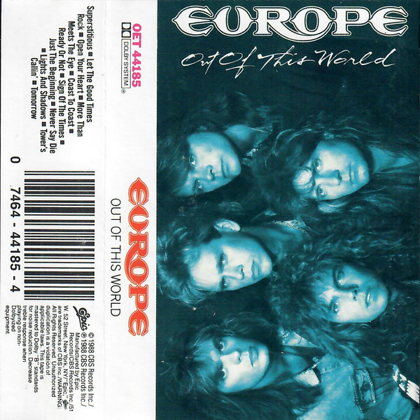 Europe (2) - Out Of This World - Epic, Epic - OET 44185, ET44185 - Cass, Album 2242743232