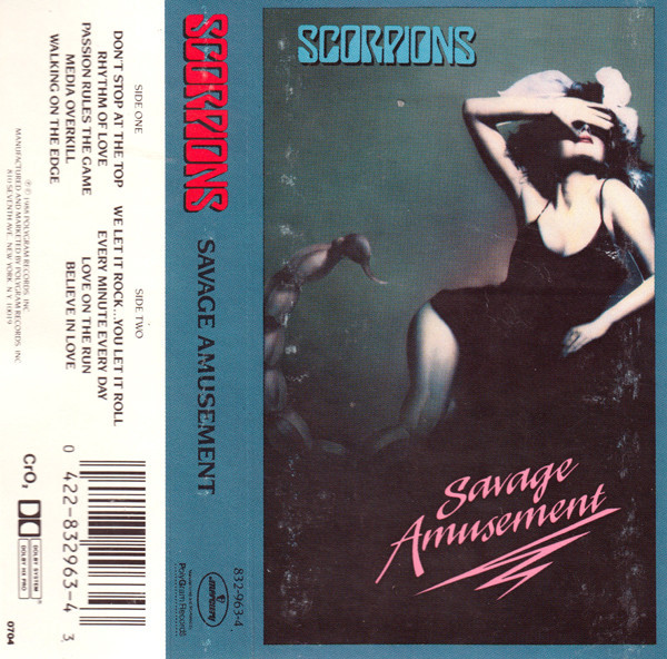 Scorpions - Savage Amusement - Mercury, Mercury - 832-963-4, 422 832 963-4 - Cass, Album 2242667845