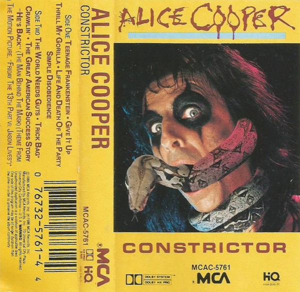 Alice Cooper (2) - Constrictor - MCA Records - MCAC-5761 - Cass, Album 2242665385