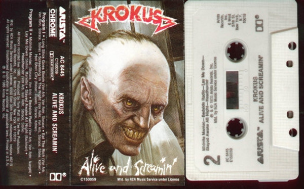 Krokus - Alive And Screamin' - Arista - AC-8445  - Cass, Album, Club 2242669090