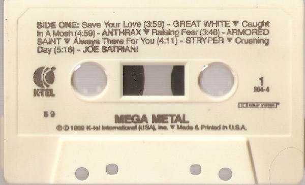 Various - Mega Metal - K-Tel - 684-4 - Cass, Comp 2243124916