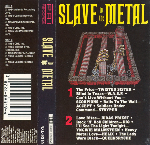 Various - Slave To The Metal - PRI Records - 4XL-9319 - Cass, Comp 2242750354
