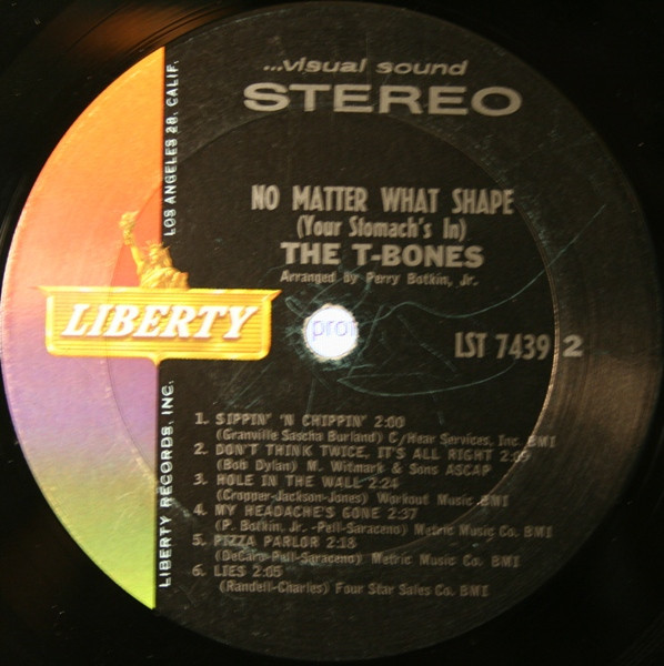The T-Bones - No Matter What Shape (Your Stomach's In) - Liberty - LST-7439 - LP, Album 2237295577