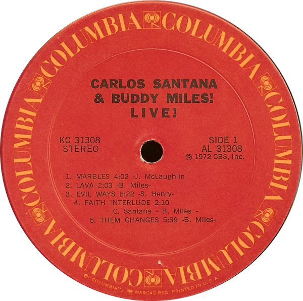 Carlos Santana & Buddy Miles - Carlos Santana & Buddy Miles! Live! - Columbia - KC 31308 - LP, Album, Gat 2237252941