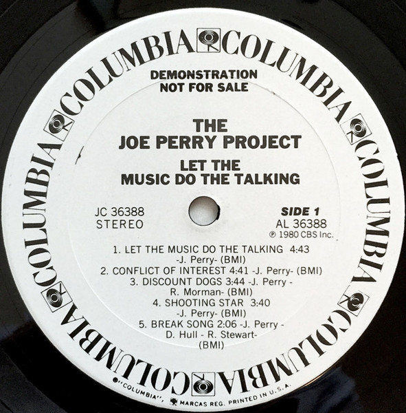 The Joe Perry Project - Let The Music Do The Talking - Columbia - JC 36388 - LP, Album, Promo, Ter 2221619965