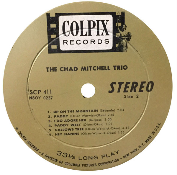 The Chad Mitchell Trio - The Chad Mitchell Trio Arrives! - Colpix Records - SCP 411 - LP, Album, RE 2237213896