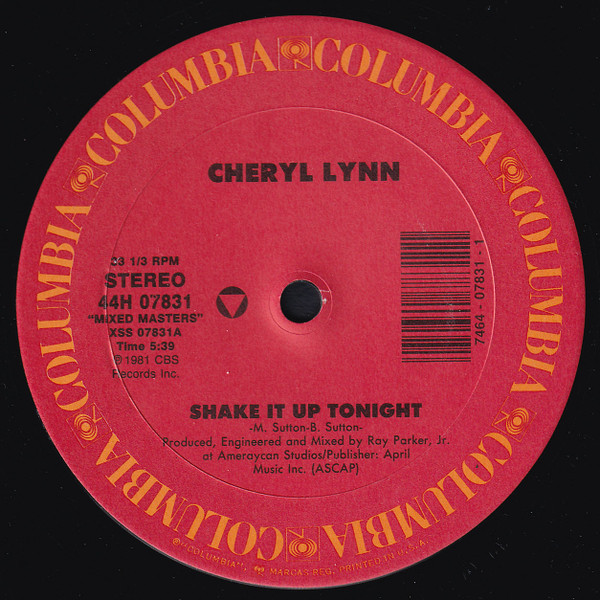 Cheryl Lynn - Shake It Up Tonight / Star Love - Columbia - 44H 07831 - 12" 2350748404