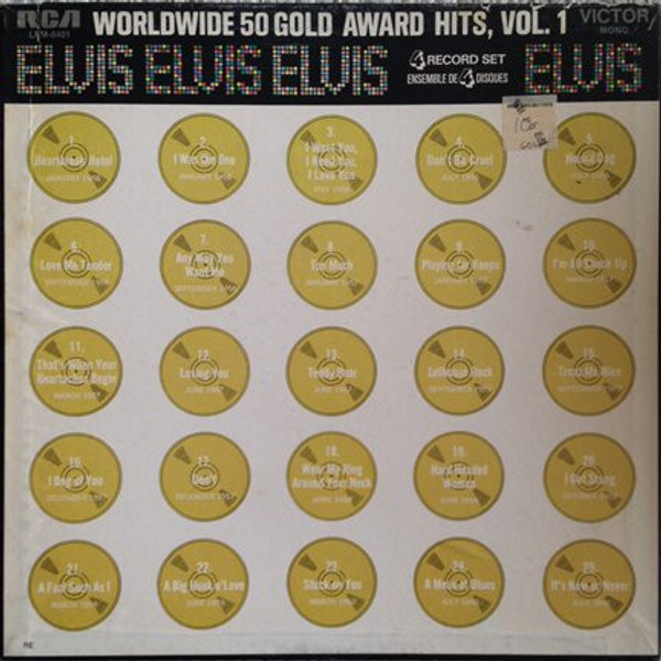 Elvis Presley - Worldwide 50 Gold Award Hits, Vol. 1 - RCA Victor - LPM 6401 - 4xLP, Comp, Mono + Box, Mono 2283993634