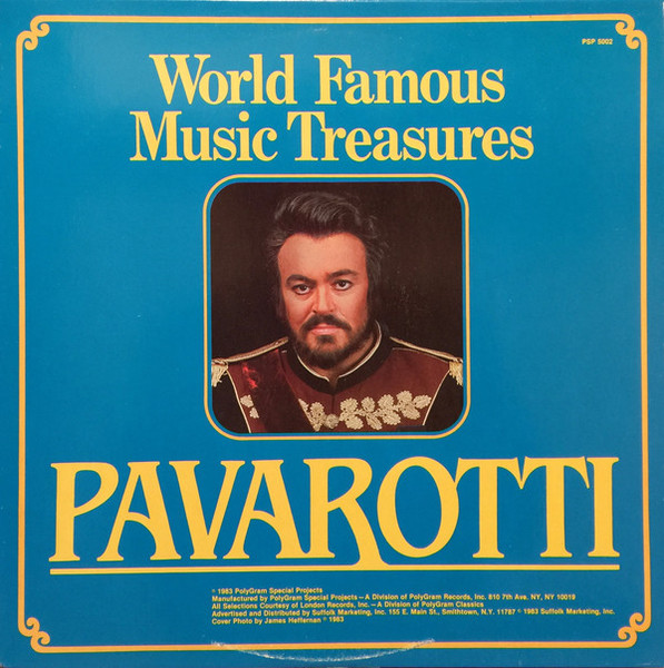 Luciano Pavarotti - World Famous Music Treasures - Polygram - PSP 5002 - LP, Comp 2321034040